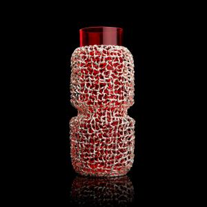 Interlaced red vase
